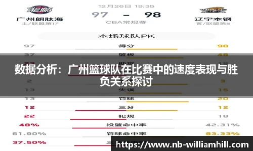 数据分析：广州篮球队在比赛中的速度表现与胜负关系探讨